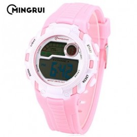 image of MINGRUI MR - 8562033 CHILDREN DIGITAL LED WATCH CHRONOGRAPH CALENDAR KIDS WRISTWATCH (PINK) 0