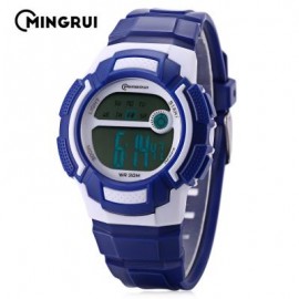 image of MINGRUI MR - 8565112 KIDS LED DIGITAL WATCH ALARM CALENDAR CHRONOGRAPH 3ATM WRISTWATCH (BLUE) 0