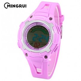 image of MINGRUI MR - 8529019 CHILDREN DIGITAL WATCH 3ATM LED CALENDAR CHRONOGRAPH KIDS WRISTWATCH (PURPLE) 0