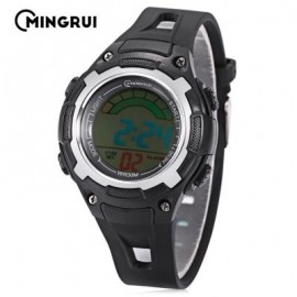 image of MINGRUI MR - 8529019 CHILDREN DIGITAL WATCH 3ATM LED CALENDAR CHRONOGRAPH KIDS WRISTWATCH (BLACK) 0