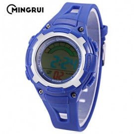image of MINGRUI MR - 8529019 CHILDREN DIGITAL WATCH 3ATM LED CALENDAR CHRONOGRAPH KIDS WRISTWATCH (BLUE) 0