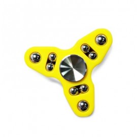 image of TRIANGLE GYRO STYLE STRESS RELIEVER PRESSURE REDUCING TOY FOR OFFICE WORKER (YELLOW) -