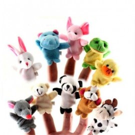 image of HAND PUPPET PUZZLE TOYS CUTE CARTOON ANIMAL FINGER SOFT TOYS DOLLS 10PCS (COLORMIX) 0