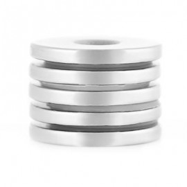 image of 5PCS 25 X 25 X 3MM N38 STRONG NDFEB ROUND MAGNET WITH COUNTER SINK HOLE BIRTHDAY DIY INTELLIGENT GIFT (SILVER) 25 X 25 X 3 MM