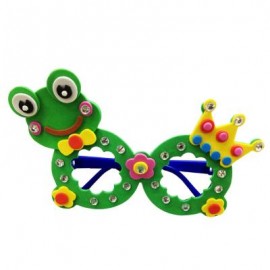 image of CHILDREN CARTOON STEREOSCOPIC GLASSES HANDMADE STICKUP EDUCATIONAL TOY (GREEN, FROG) Frog