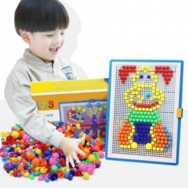 image of 296PCS MOSAIC PICTURE PUZZLE TOY CHILDREN COMPOSITE INTELLECTUAL EDUCATIONAL MUSHROOM NAIL KIT (MIXCOLOR) 0