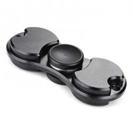 image of TITANIUM ALLOY BEARING GYRO STYLE STRESS RELIEVER PRESSURE REDUCING TOY FOR OFFICE WORKER (BLACK) -