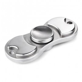 image of TITANIUM ALLOY BEARING GYRO STYLE STRESS RELIEVER PRESSURE REDUCING TOY FOR OFFICE WORKER (SILVER) -