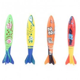 image of 4PCS SWIMMING POOL DIVE TORPEDO ROCKET UNDERWATER TOYS BATHTUB PARTY GAME OUTDOOR SPORTS (COLORMIX) -