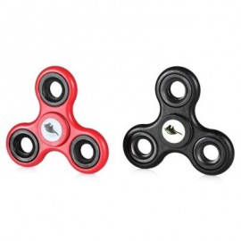 image of KELIMA COUPLE PK FIDGET SPINNER TRIPLE BLADE STRESS RELIEVER TOY 2PCS (BLACK AND PINK) -