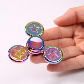 image of FIDGET TOY STAR COLORFUL METAL GYRO HAND SPINNER 7.5*7.5*1.5CM