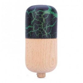 image of JAPANESE TRADITIONAL GAME STRING TOY BALANCE SKILL DEVELOPMENTAL WOOD PILL KENDAMA (GREEN) -