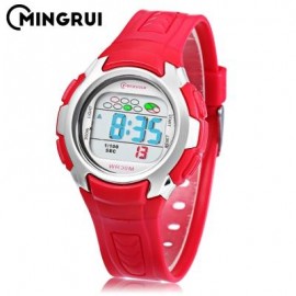 image of MINGRUI 8520 KIDS DIGITAL MOVT WATCH LED LIGHT DATE DAY CHRONOGRAPH DISPLAY 3ATM WRISTWATCH (RED) 0