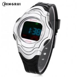 image of MINGRUI 8518 KIDS DIGITAL MOVT WATCH LED LIGHT DATE DAY CHRONOGRAPH DISPLAY 3ATM WRISTWATCH (BLACK) 0