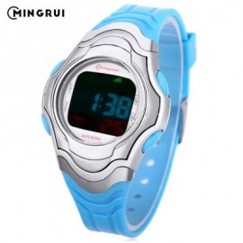 image of MINGRUI 8518 KIDS DIGITAL MOVT WATCH LED LIGHT DATE DAY CHRONOGRAPH DISPLAY 3ATM WRISTWATCH (LAKE BLUE) 0