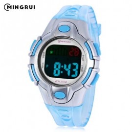 image of MINGRUI 8502 KIDS DIGITAL MOVT WATCH LED LIGHT DATE DAY CHRONOGRAPH DISPLAY 3ATM WRISTWATCH (LAKE BLUE) 0