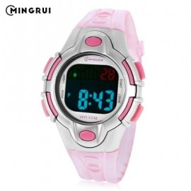 image of MINGRUI 8502 KIDS DIGITAL MOVT WATCH LED LIGHT DATE DAY CHRONOGRAPH DISPLAY 3ATM WRISTWATCH (PINK) 0