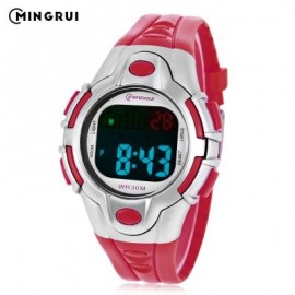 image of MINGRUI 8502 KIDS DIGITAL MOVT WATCH LED LIGHT DATE DAY CHRONOGRAPH DISPLAY 3ATM WRISTWATCH (RED) 0