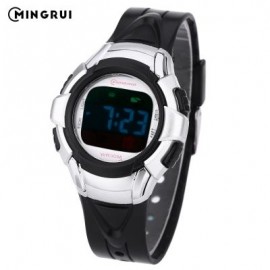 image of MINGRUI 8512 KIDS DIGITAL MOVT WATCH LED LIGHT DATE DAY CHRONOGRAPH DISPLAY 3ATM WRISTWATCH (BLACK) 0