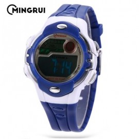 image of MINGRUI MR - 8532033 KIDS DIGITAL MOVT WATCH LED LIGHT DATE DAY CHRONOGRAPH 3ATM WRISTWATCH (AZURE) 0