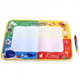 image of MAGIC WATER DRAWING WRITING MAT TOY WITH WATERCOLOR PEN FOR KIDS (COLORMIX) -