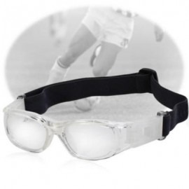 image of CHILDREN BASKETBALL FOOTBALL SPORTS EYEWEAR GOGGLES PC LENS PROTECTIVE EYE GLASSES (WHITE) -