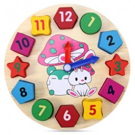 image of EDUCATIONAL TOY WITH CARTOON PATTERN DIGITAL BLOCKS CLOCK FOR BABY (COLORMIX) -