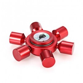 image of KELIMA ALUMINUM ALLOY ADHD FIDGET HAND SPINNER RUDDER SHAPE (RED) -