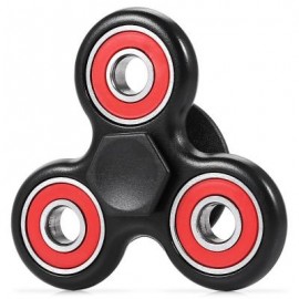 image of FIDGET SPINNER STRESS RELIEVER PRESSURE REDUCING TOY (BLACK RED) -