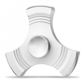image of THREE-BLADE GYRO STRESS RELIEVER PRESSURE REDUCING TOY FOR OFFICE WORKER (SILVER) -