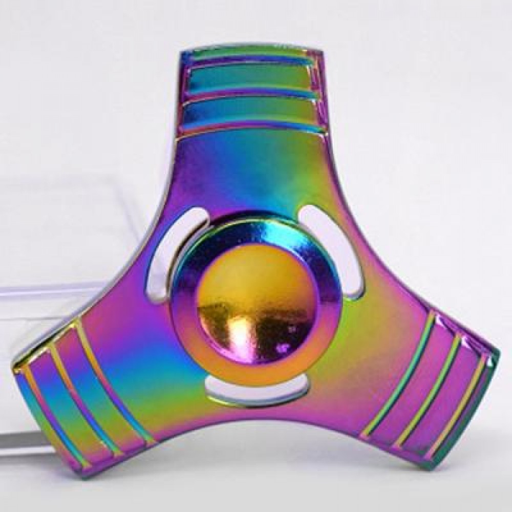 FIDDLE TOY COLORFUL TRIANGLE FIDGET METAL HAND SPINNER - FIDDLE TOY COLORFUL TRIANGLE FIDGET METAL HAND SPINNER -