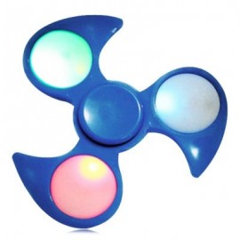 image of FIDDLE TOY FIDGET SPINNER WITH COLORFUL FLASHING LED LIGHTS (BLUE) -