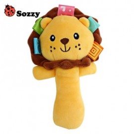 image of SOZZY CUTE CARTOON PLUSH BABY HANDBELL TOY (COLORMIX) ELEPHANT