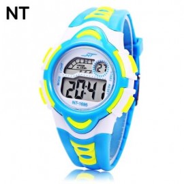 image of NT - 1695 KIDS DIGITAL WATCH DATE DAY ALARM LED LIGHT DISPLAY WRISTWATCH (LAKE BLUE) 0