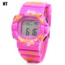 image of NT - 6011 KIDS DIGITAL WATCH DATE DAY ALARM LED LIGHT DISPLAY WRISTWATCH (PINK) 0