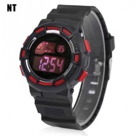 image of NT - 711 KIDS DIGITAL WATCH DATE DAY ALARM LED LIGHT DISPLAY WRISTWATCH (RED WITH BLACK) 0