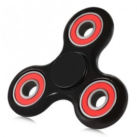 image of TRILATERAL PATTERN ABS HAND SPINNER STEEL BEARINGS FINGER TOY (BLACK AND RED) -