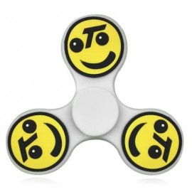 image of FIDDLE TOY EMOTICON PATTERN FINGER GYRO FIDGET SPINNER (WHITE) -