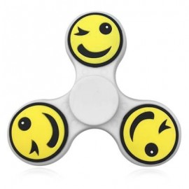 image of FIDDLE TOY EMOTICON PATTERN FINGER GYRO FIDGET SPINNER (YELLOW) -