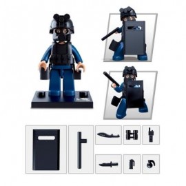 image of SLUBAN BUILDING BLOCKS EDUCATIONAL KIDS TOY POLICE SET 1PC (ARMYGREEN) 0