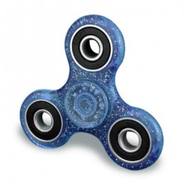 image of EDC FOCUS TOY FINGER GYRO STRESS RELIEF PLASTIC FIDGET SPINNER (BLUE) -