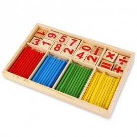 image of MONTESSORI MATHEMATICAL INTELLIGENCE STICK PRESCHOOL EDUCATIONAL TOYS (COLORMIX) -