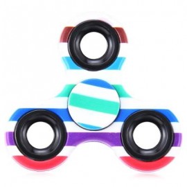 image of FOCUS TOY TRIANGLE STRIPED FINGER GYRO FIDGET SPINNER (COLORMIX) -