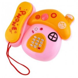 image of SIMULATED ELECTRONIC MUSHROOM TELEPHONE MUSIC KIDS EARLY EDUCATIONAL TOY (COLORMIX) -
