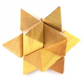 image of CLASSIC PUZZLE EDUCATIONAL WOODEN INTERLOCK TOY BIRTHDAY PRESENT (YELLOW) -
