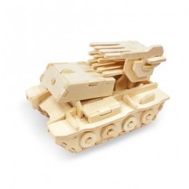 image of ROBOTIME ROCKET LAUNCHER 3D WOODEN PUZZLE ENVIRONMENTAL ASSEMBLE TOY EDUCATIONAL GAME (WOOD) -