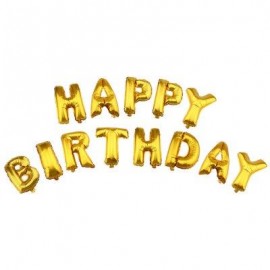image of ALPHABET LETTERS ALUMINUM FOIL BALLOONS HAPPY BIRTHDAY PARTY DECORATION (GOLDEN) -