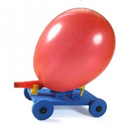 image of BALLOON RACE CAR AIR POWER ASSEMBLE MODEL TOY FOR STUDENT CHILD (COLORMIX) One Size