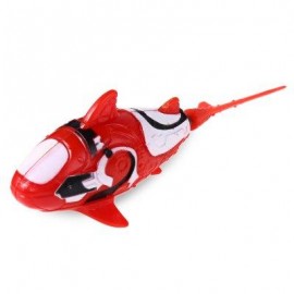 image of HOT SALE BATTERY POWERED ELECTRICAL SHARK TOY WATER SWIMMER FISH TOY (RED WITH WHITE) -