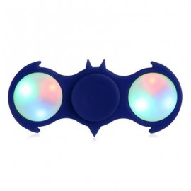 image of FIDDLE TOY COLORFUL FLASHING LED LIGHTS BAT FIDGET SPINNER (BLUE) -